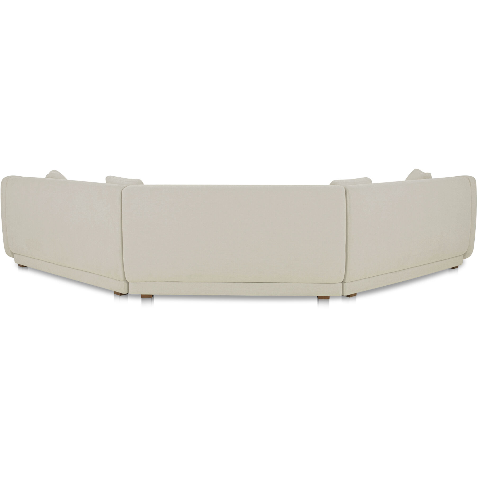 Fraser White Modular Sectional with Wedge Slipper, 3 Piece